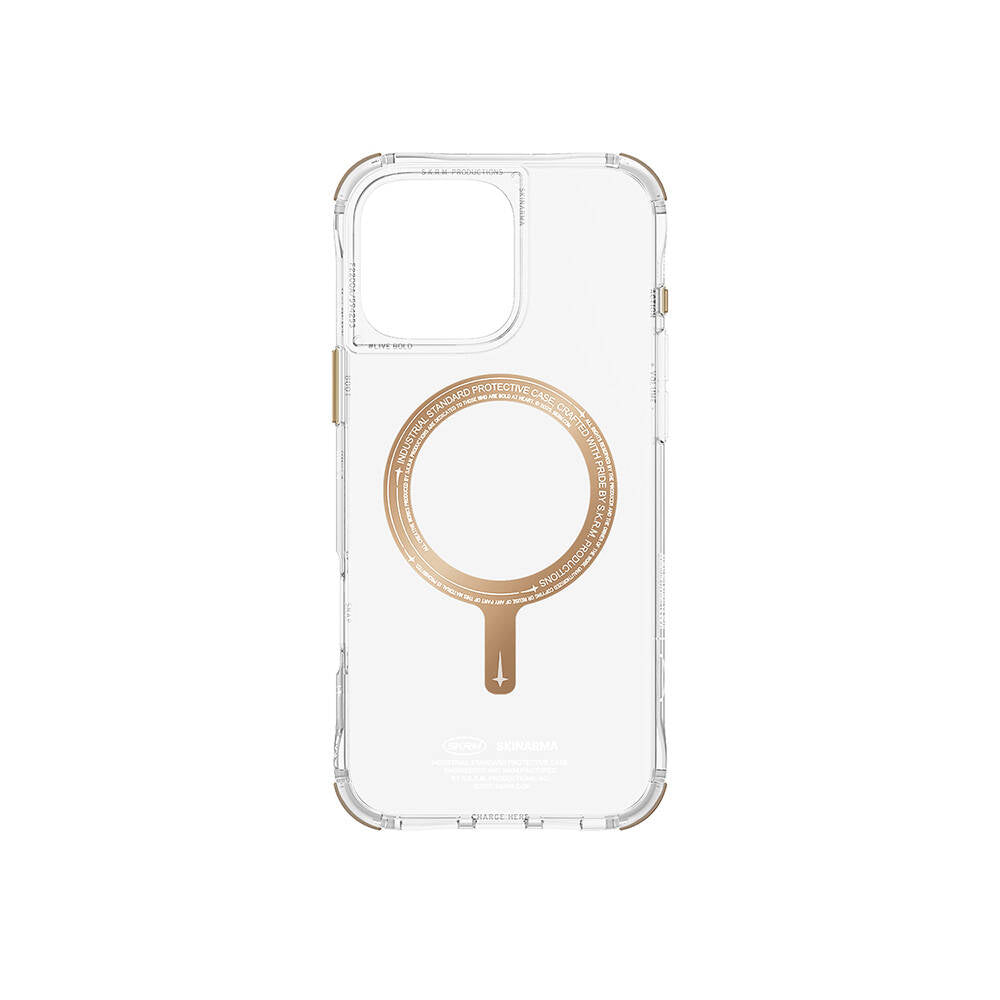 iPhone 16 Pro Max Uyumlu Kılıf Magsafe Şarj Özellikli Airbagli Şeffaf SkinArma Saido Prime Kapak