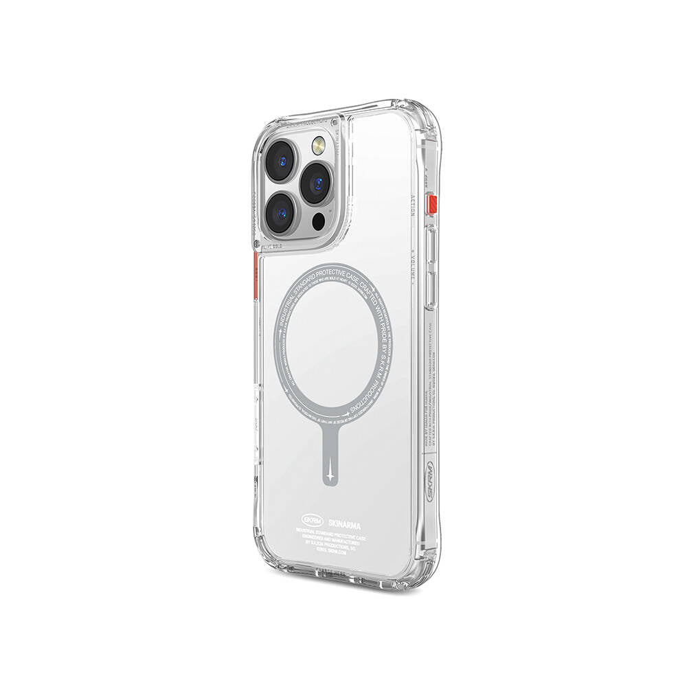 iPhone 16 Pro Uyumlu Kılıf Magsafe Şarj Özellikli Şeffaf Airbag Tasarımlı Skinarma Saido Kapak