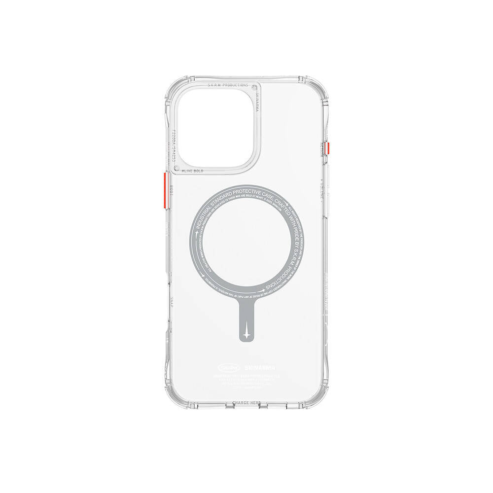 iPhone 16 Pro Uyumlu Kılıf Magsafe Şarj Özellikli Şeffaf Airbag Tasarımlı Skinarma Saido Kapak