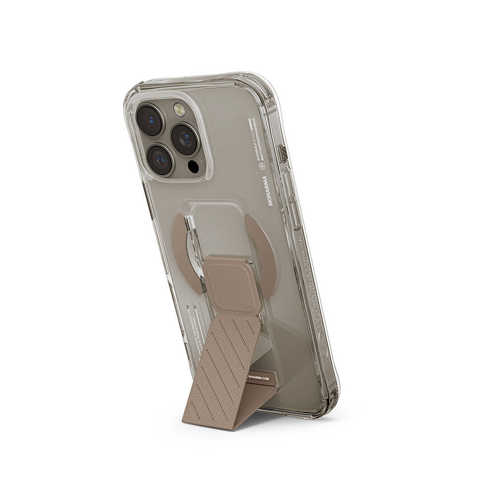 iPhone 16 Pro Max Uyumlu Kılıf Mag-Şarj Özellikli Teknoloji Desenli Standlı Skinarma Axon Kapak