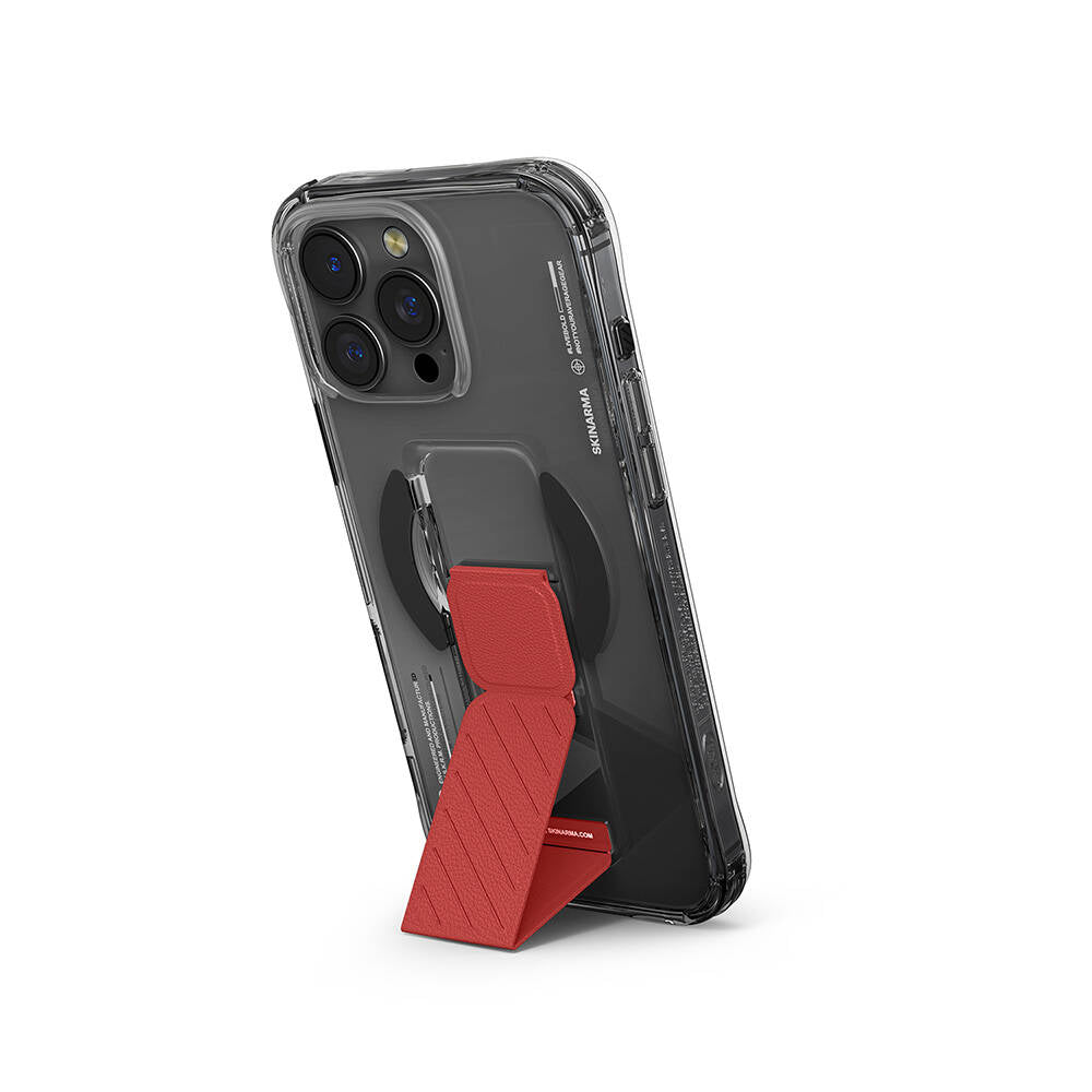 iPhone 16 Pro Max Uyumlu Kılıf Mag-Şarj Özellikli Teknoloji Desenli Standlı Skinarma Axon Kapak