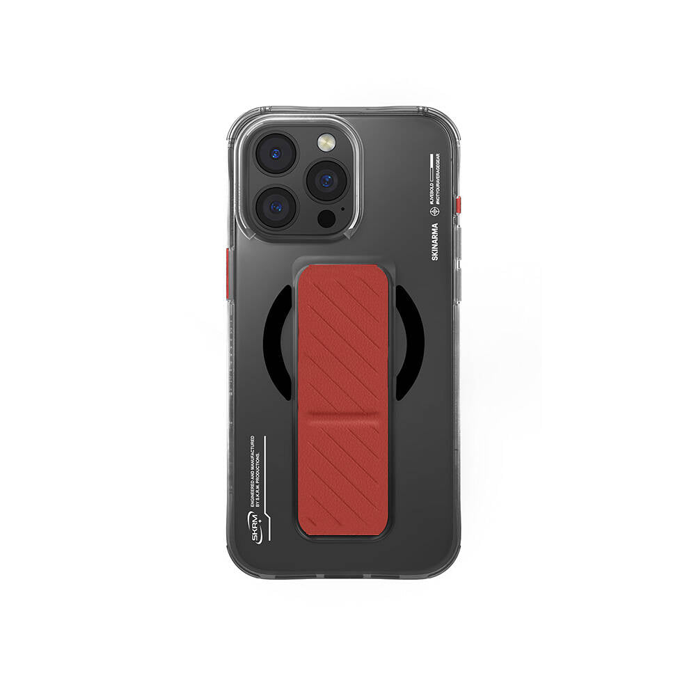 iPhone 16 Pro Max Uyumlu Kılıf Mag-Şarj Özellikli Teknoloji Desenli Standlı Skinarma Axon Kapak