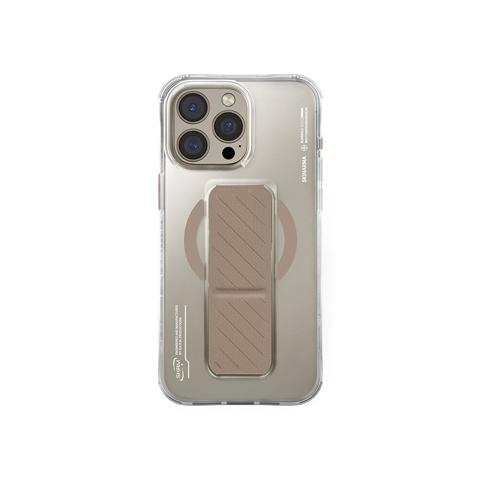 iPhone 16 Pro Max Uyumlu Kılıf Mag-Şarj Özellikli Teknoloji Desenli Standlı Skinarma Axon Kapak