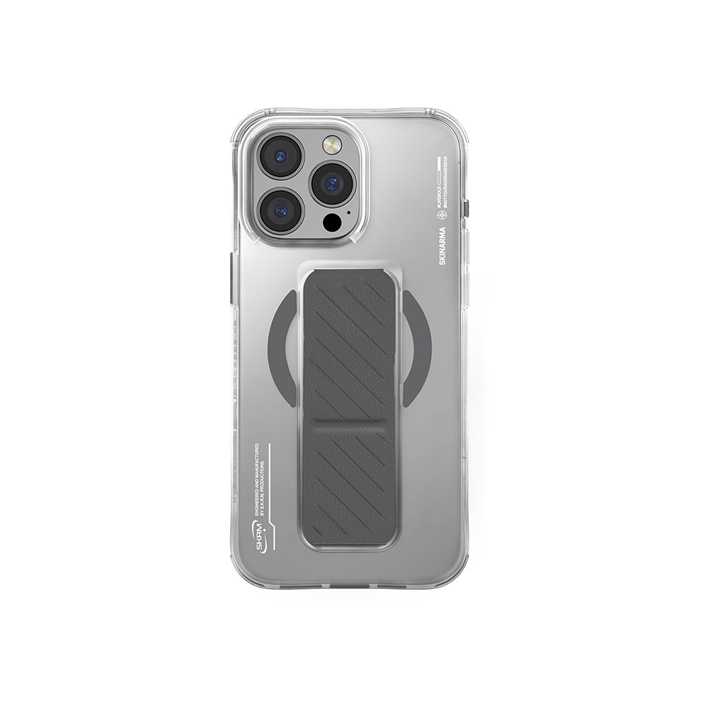 iPhone 16 Pro Max Uyumlu Kılıf Mag-Şarj Özellikli Teknoloji Desenli Standlı Skinarma Axon Kapak