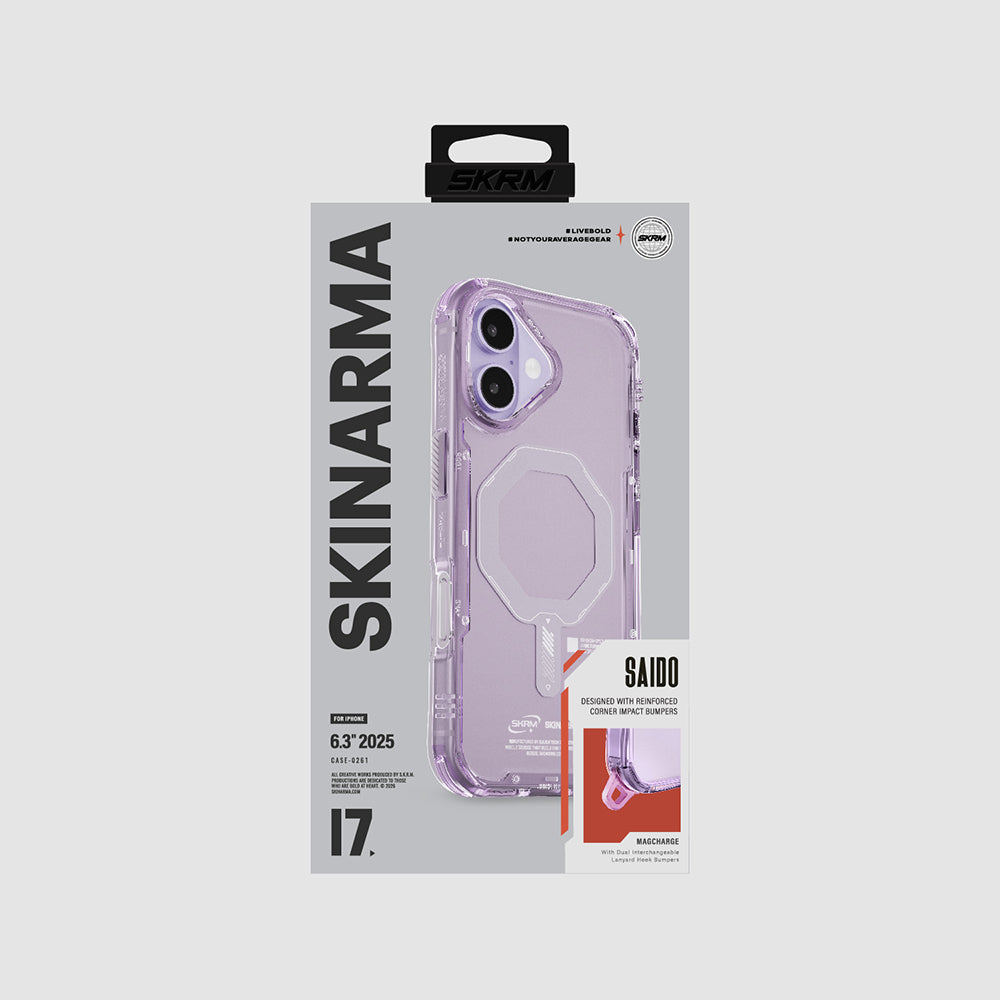 iPhone 17 Uyumlu Kılıf Mag-Şarj Özellikli Şeffaf Airbag Tasarımlı Skinarma Saido Kapak