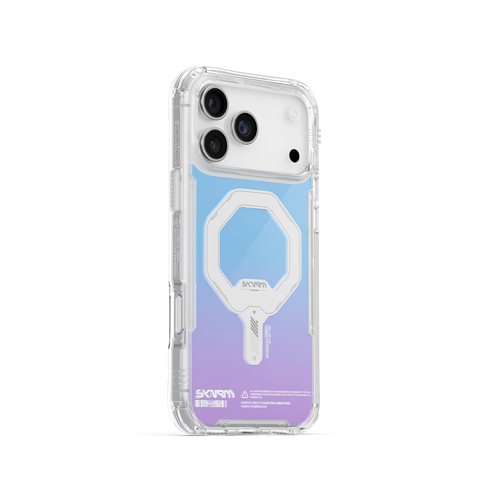iPhone 17 Pro Uyumlu Kılıf Skinarma Mag-Şarj Özellikli IML Baskılı Holografik MYST Kapak