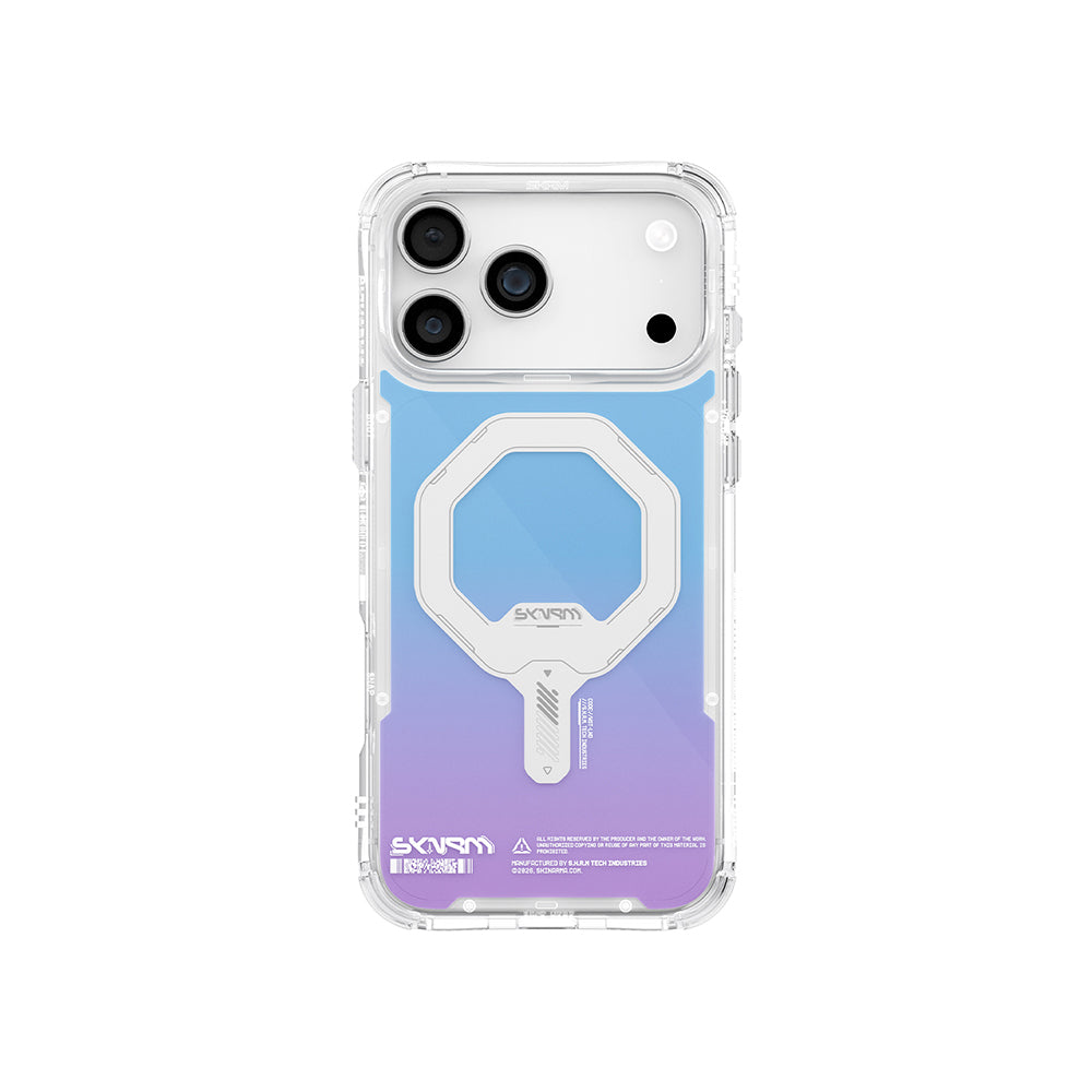 iPhone 17 Pro Uyumlu Kılıf Skinarma Mag-Şarj Özellikli IML Baskılı Holografik MYST Kapak