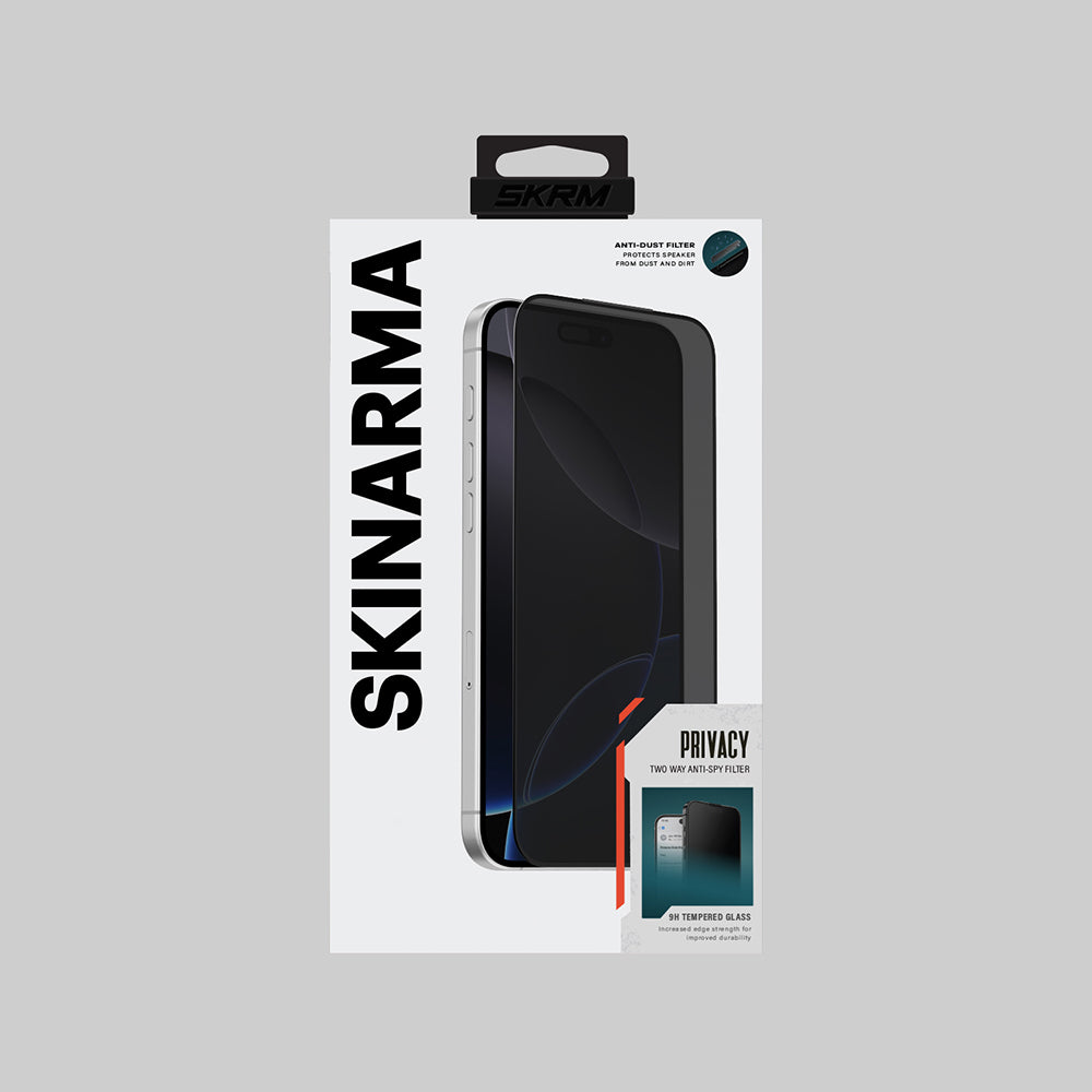 iPhone 17 Pro Max Uyumlu Skinarma 0.33mm Anti-Dust Toz Önleyici Privacy Hayalet Cam Ekran Koruyucu