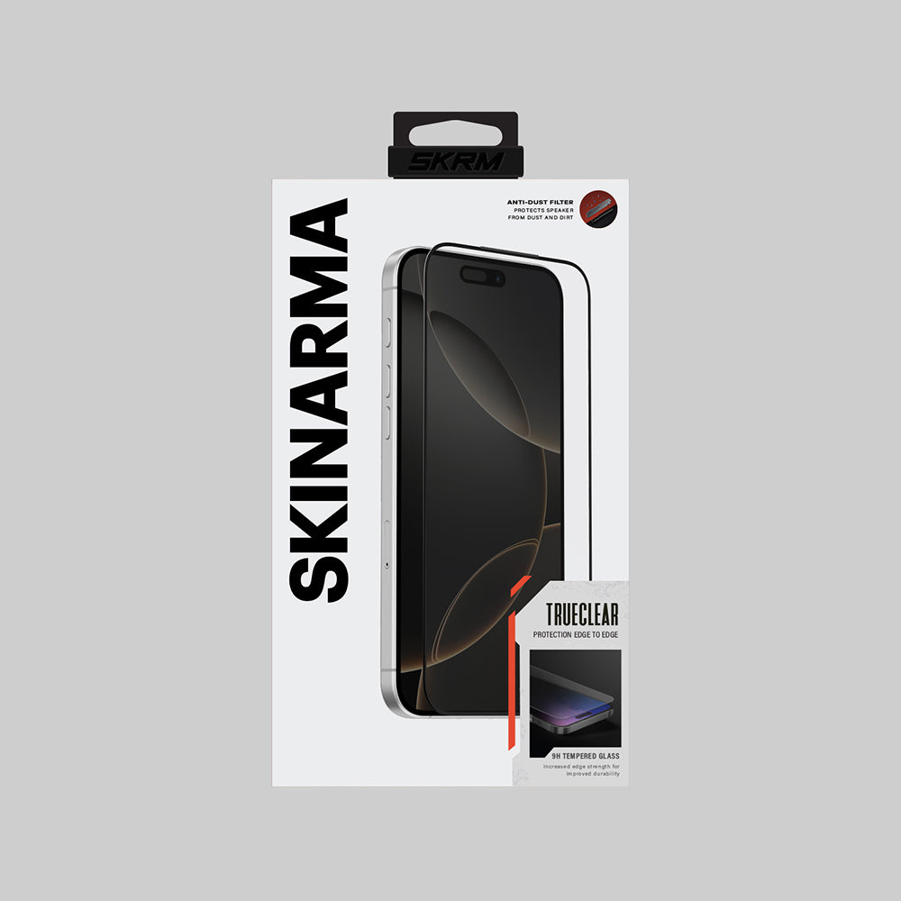 iPhone 17 Pro Uyumlu Skinarma 0.33mm Anti-Dust Toz Önleyici True Clear Şeffaf Cam Ekran Koruyucu