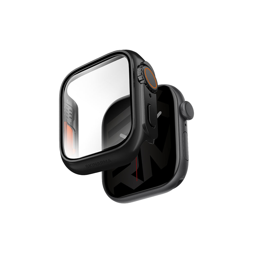 Apple Watch 10 46mm Uyumlu Skinarma Gado Pro Dijital Taç Korumalı Kasa ve Ekran Koruyucu
