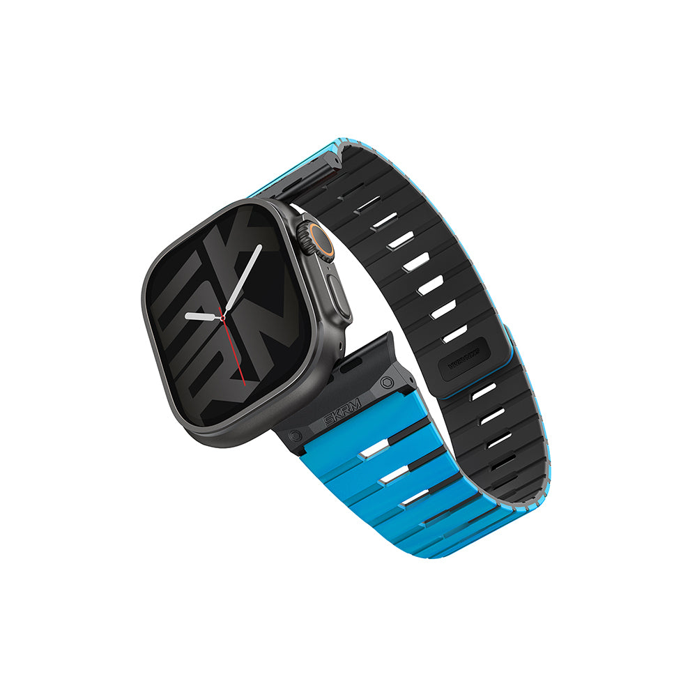 Apple Watch 42/44/45/46/49mm Uyumlu Skinarma Gemini Serisi TPU Magnetik Silikon Kordon