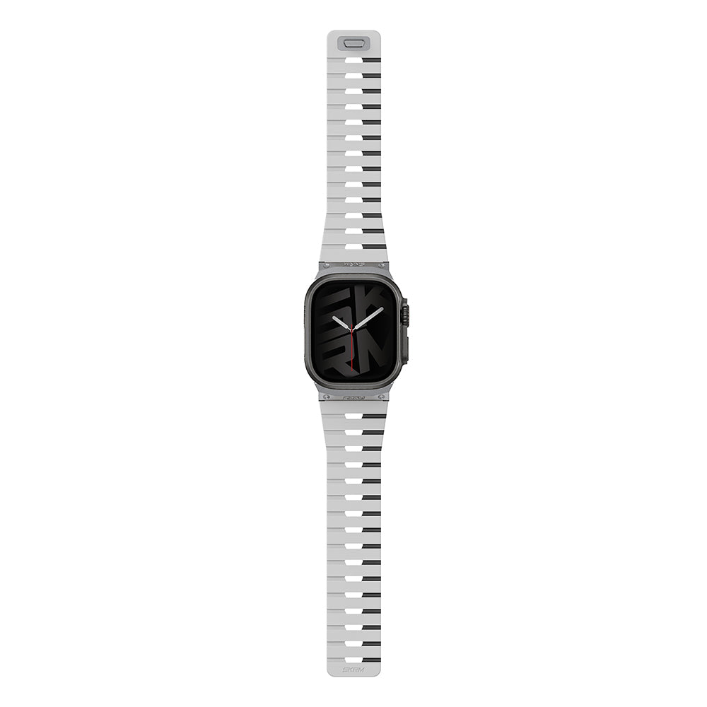 Apple Watch 42/44/45/46/49mm Uyumlu Skinarma Gemini Serisi TPU Magnetik Silikon Kordon