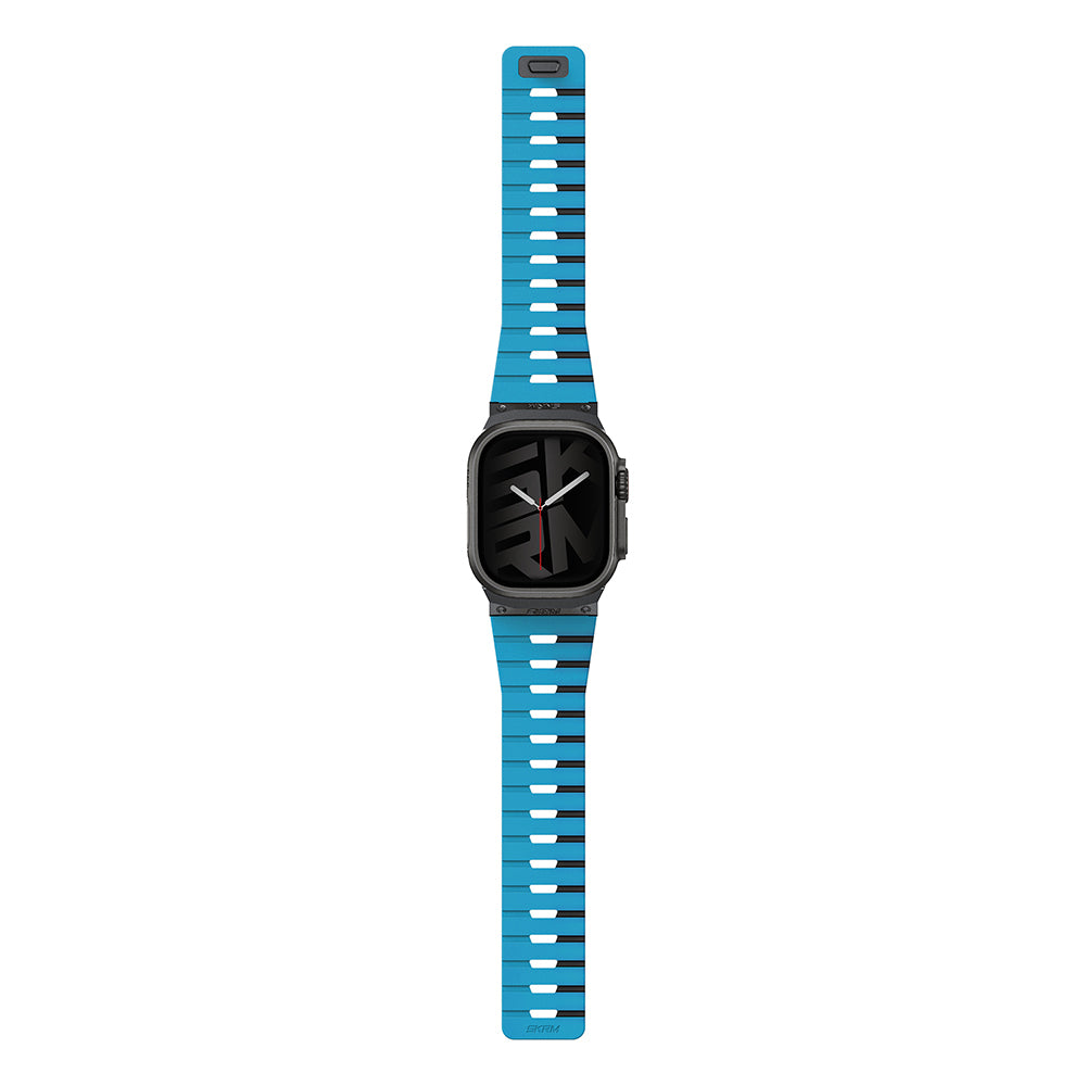 Apple Watch 42/44/45/46/49mm Uyumlu Skinarma Gemini Serisi TPU Magnetik Silikon Kordon