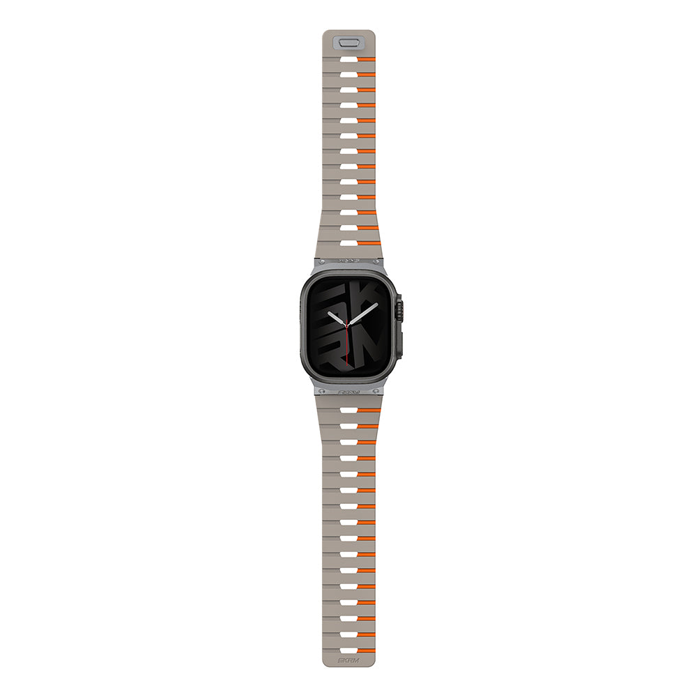 Apple Watch 42/44/45/46/49mm Uyumlu Skinarma Gemini Serisi TPU Magnetik Silikon Kordon