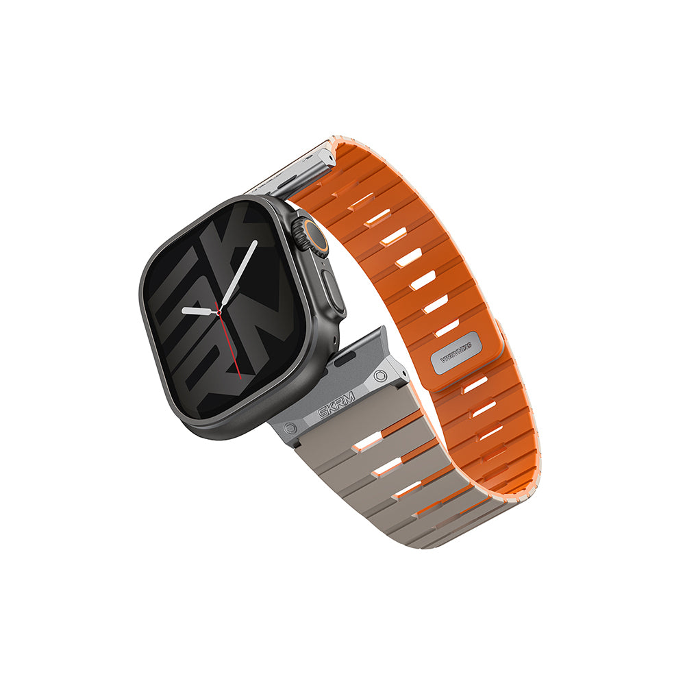 Apple Watch 42/44/45/46/49mm Uyumlu Skinarma Gemini Serisi TPU Magnetik Silikon Kordon