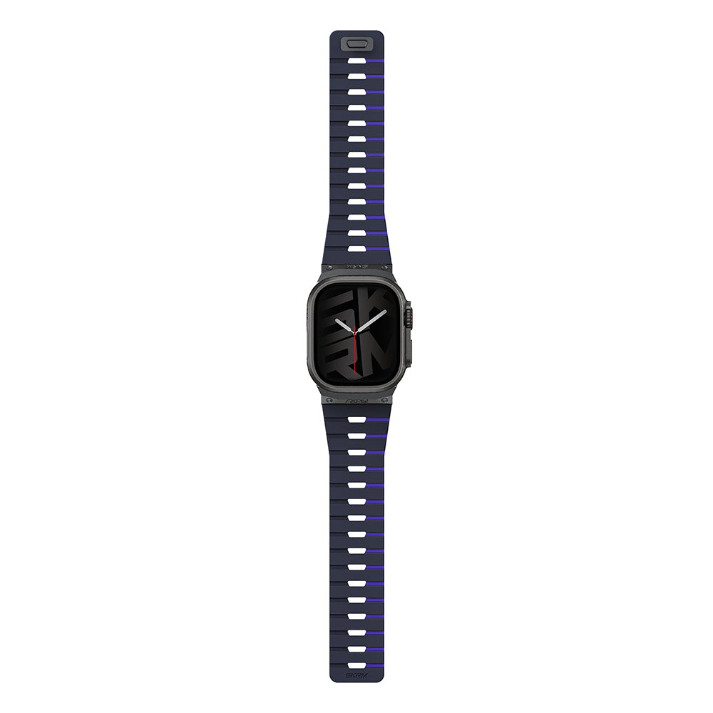 Apple Watch 42/44/45/46/49mm Uyumlu Skinarma Gemini Serisi TPU Magnetik Silikon Kordon