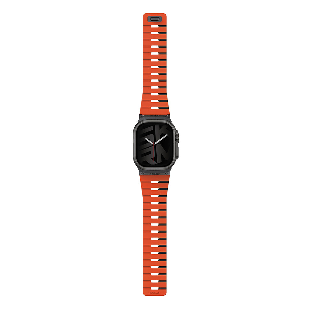 Apple Watch 42/44/45/46/49mm Uyumlu Skinarma Gemini Serisi TPU Magnetik Silikon Kordon