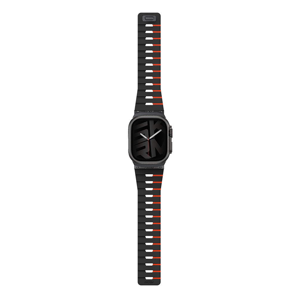 Apple Watch 42/44/45/46/49mm Uyumlu Skinarma Gemini Serisi TPU Magnetik Silikon Kordon