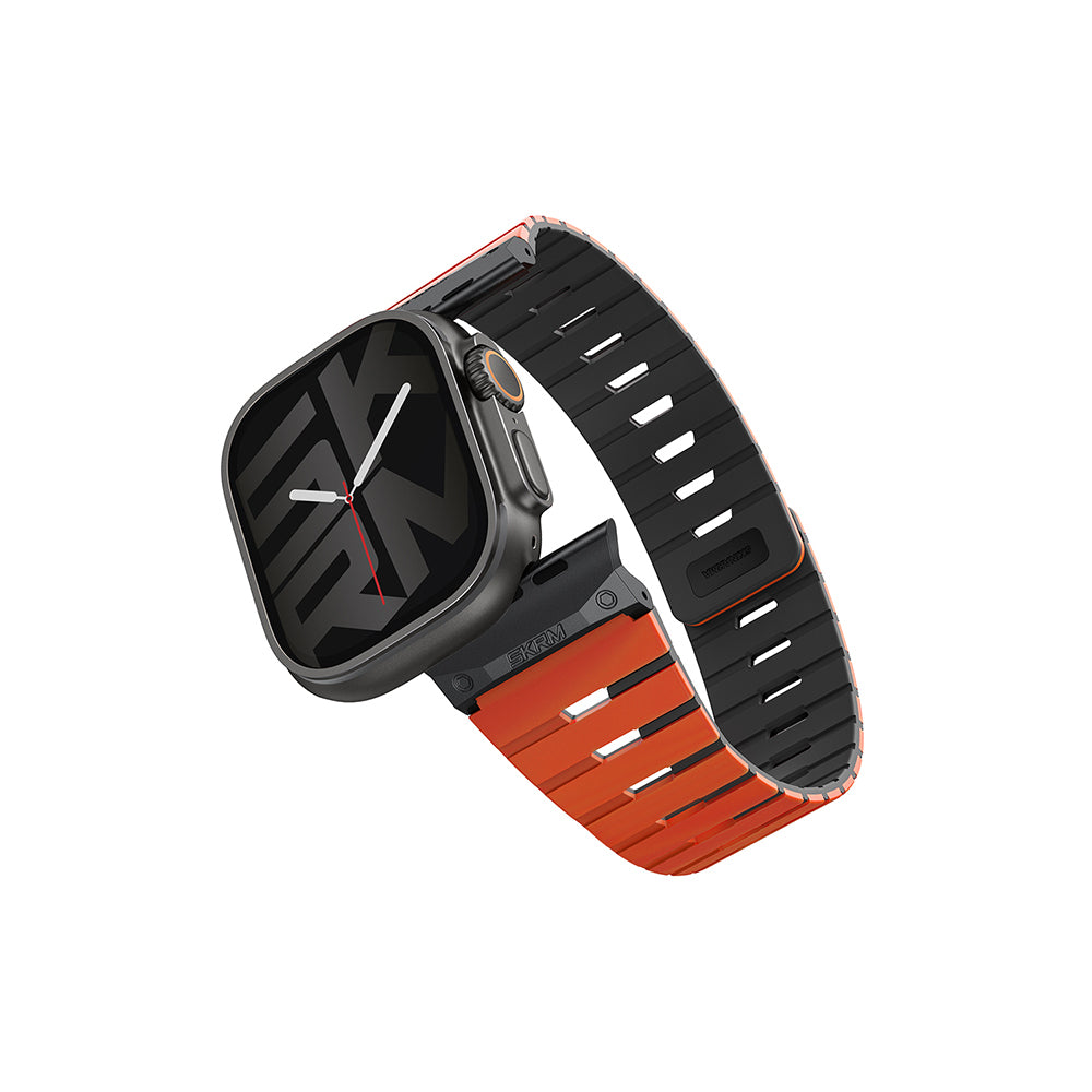 Apple Watch 42/44/45/46/49mm Uyumlu Skinarma Gemini Serisi TPU Magnetik Silikon Kordon