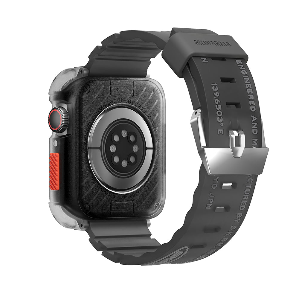Apple Watch 44mm ve 45mm SkinArma Kurono Sert PC Kasa Koruyucu + Shokku Silikon Kordon