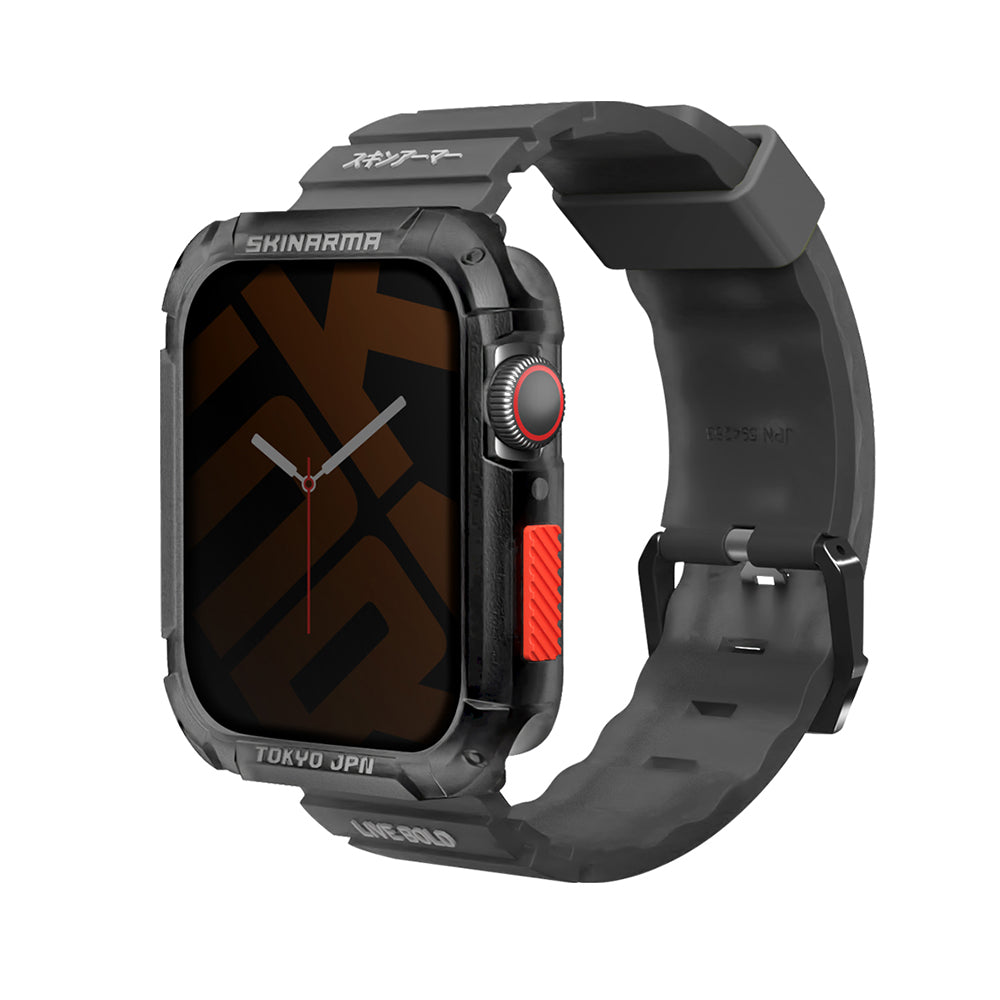 Apple Watch 44mm and 45mm SkinArma Kurono Hard PC Case Protector + Shokku Silicone Band