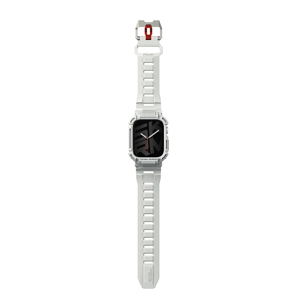 Apple Watch 44mm Uyumlu Skinarma Mecha 2in1 TPU Kasa Koruyucu + Silikon Kordon