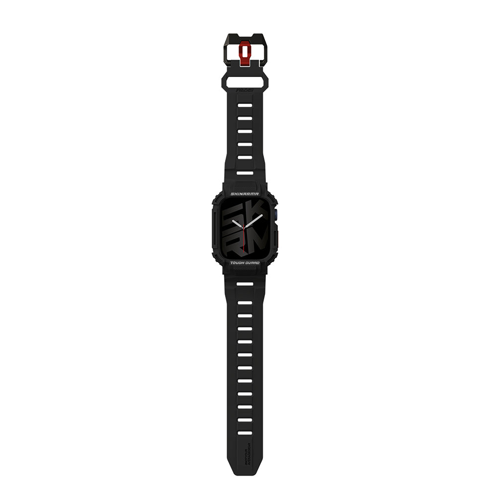 Apple Watch 45mm Uyumlu Skinarma Mecha 2in1 TPU Kasa Koruyucu + Silikon Kordon