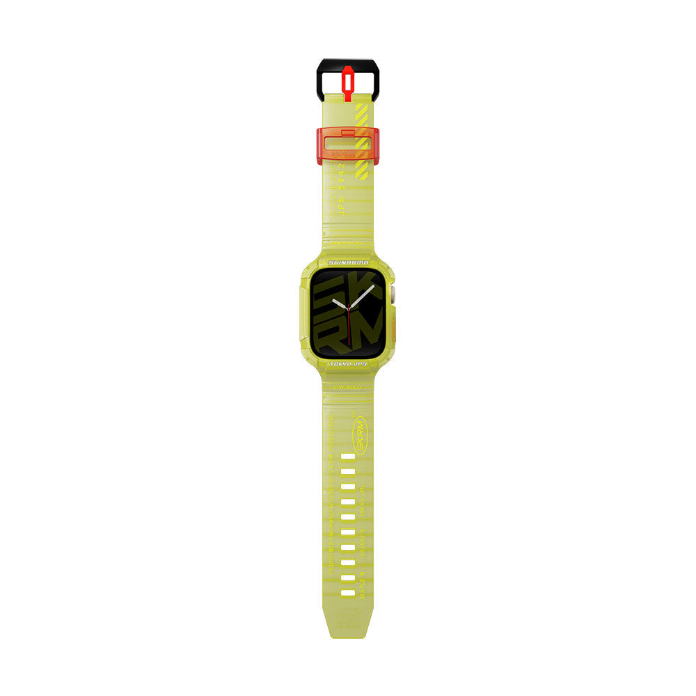 Apple Watch 44mm and 45mm Compatible SkinArma Saido Hard PC Case Protector Silicone Band