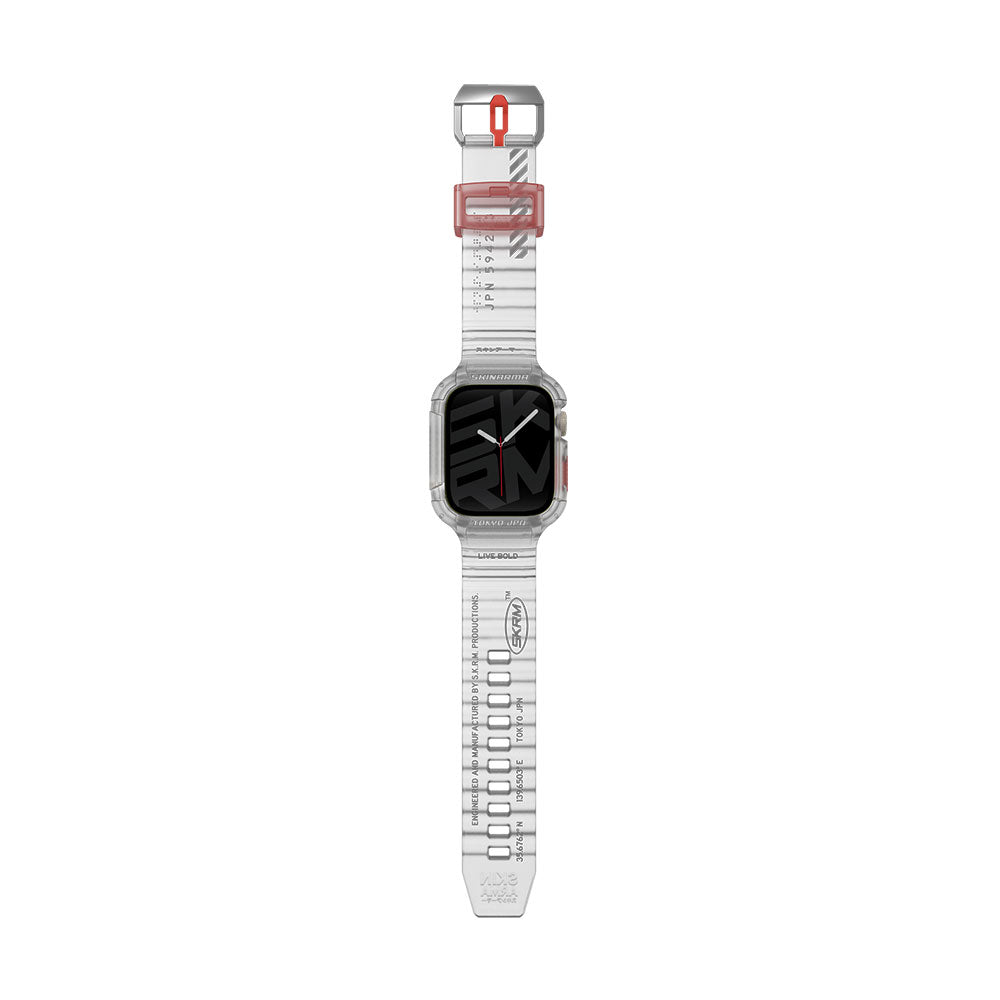 Apple Watch 44mm and 45mm Compatible SkinArma Saido Hard PC Case Protector Silicone Band