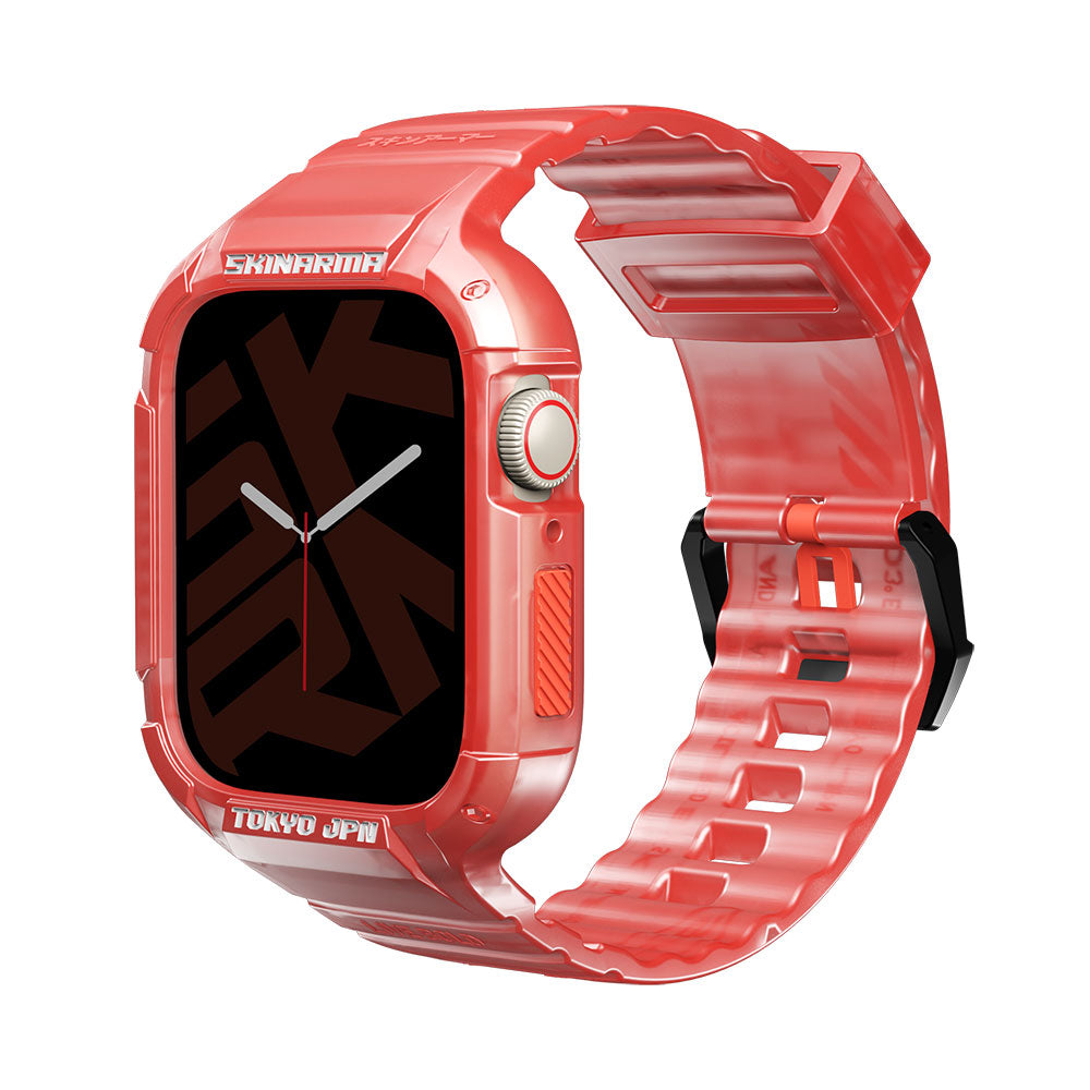 Apple Watch 44mm and 45mm Compatible SkinArma Saido Hard PC Case Protector Silicone Band