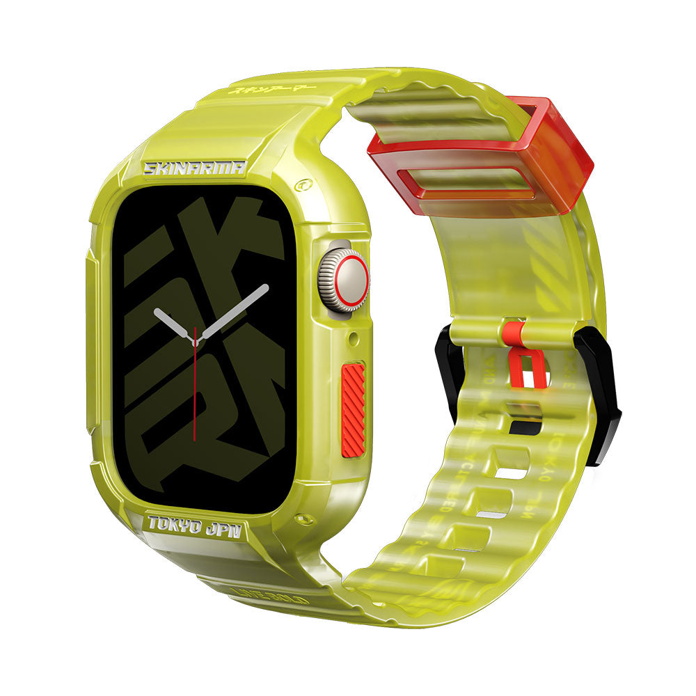 Apple Watch 44mm and 45mm Compatible SkinArma Saido Hard PC Case Protector Silicone Band