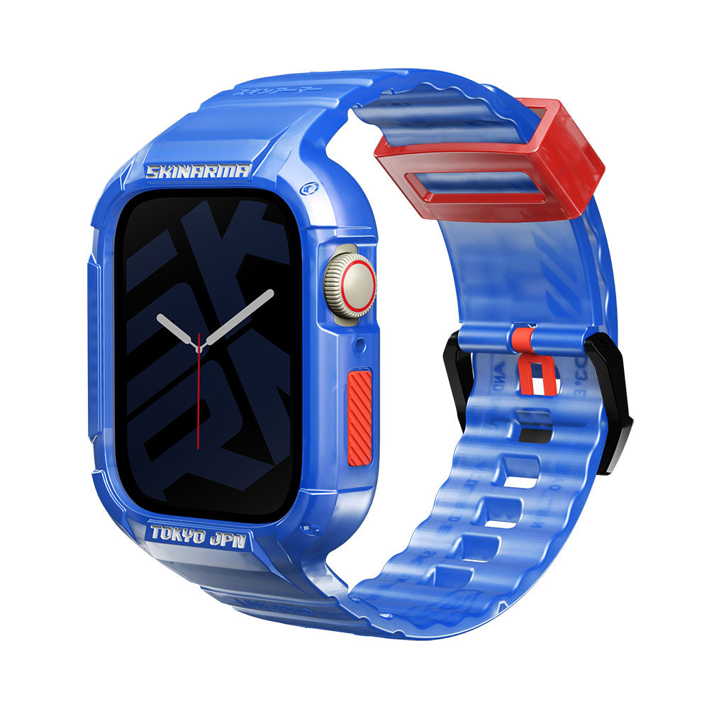 Apple Watch 44mm and 45mm Compatible SkinArma Saido Hard PC Case Protector Silicone Band