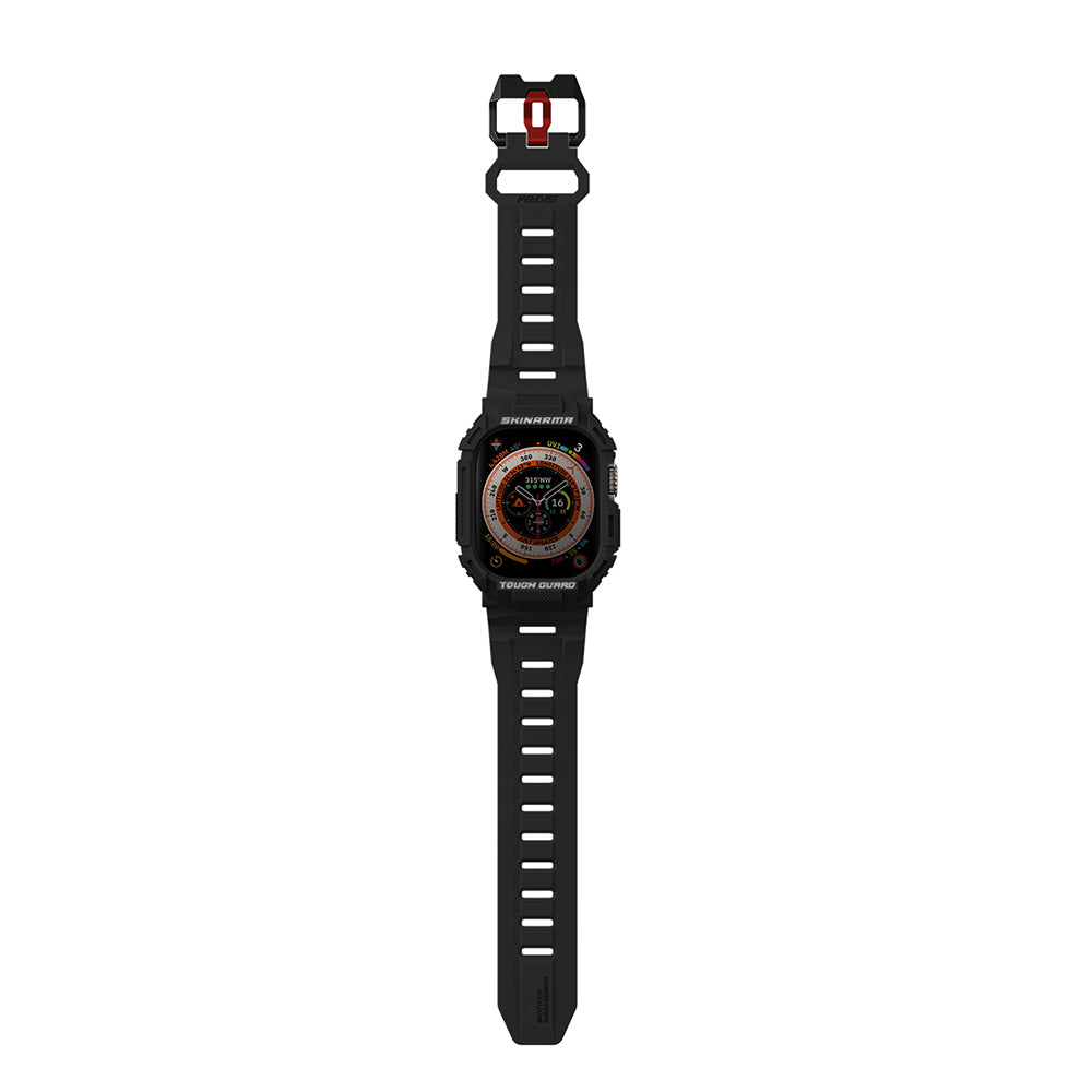 Apple Watch Ultra 49mm Uyumlu Skinarma Mecha 2in1 TPU Kasa Koruyucu + Silikon Kordon