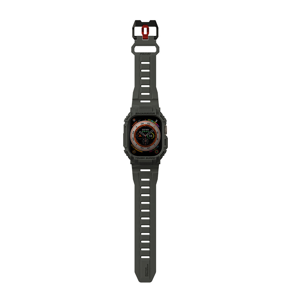 Apple Watch Ultra 49mm Uyumlu Skinarma Mecha 2in1 TPU Kasa Koruyucu + Silikon Kordon
