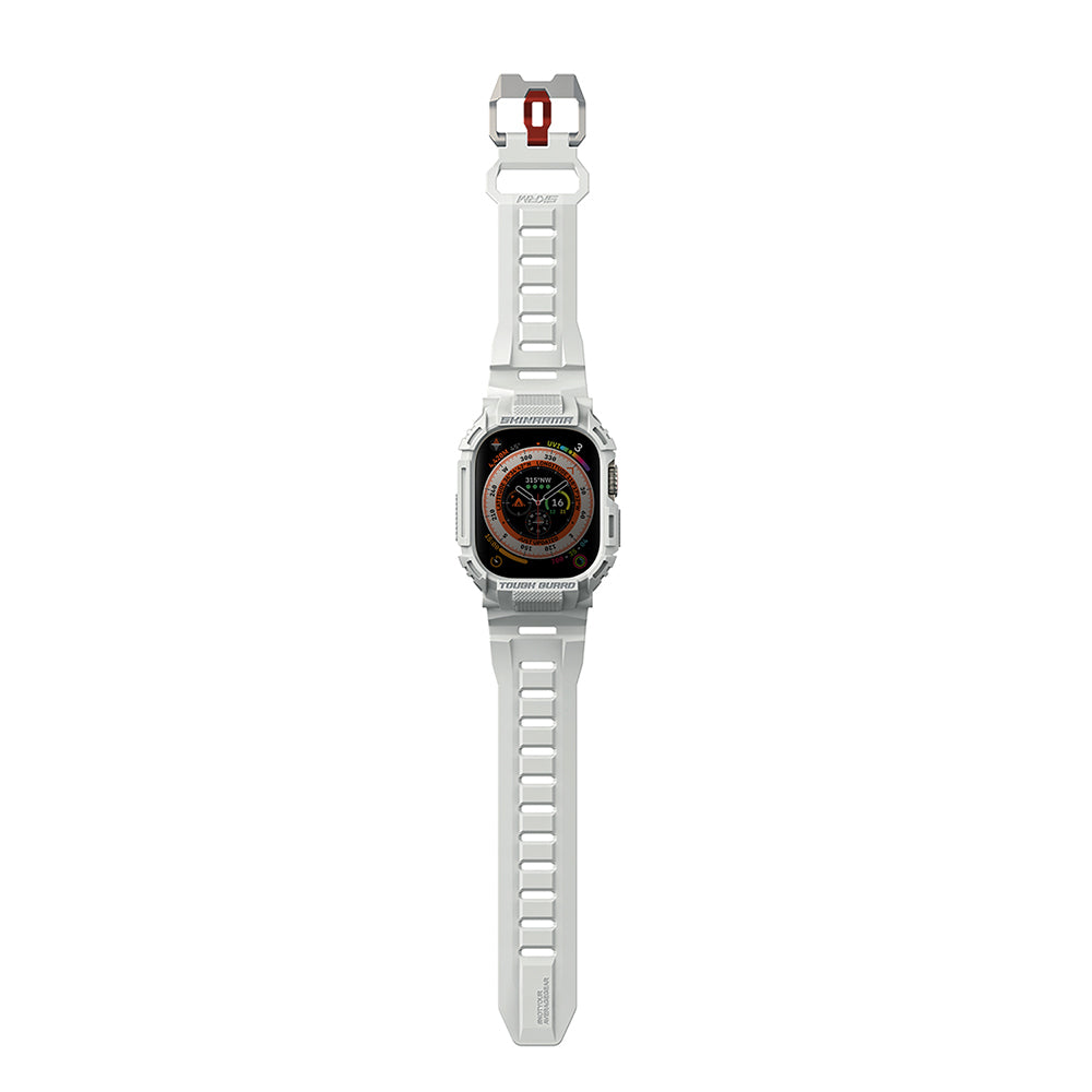 Apple Watch Ultra 49mm Uyumlu Skinarma Mecha 2in1 TPU Kasa Koruyucu + Silikon Kordon