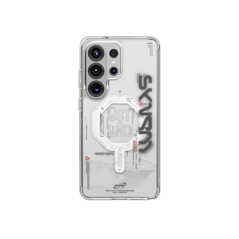 Galaxy S26 Ultra Uyumlu Kılıf M-safe Şarj Özellikli Yazı Desenli Airbag Tasarımlı Skinarma Sonix Kapak