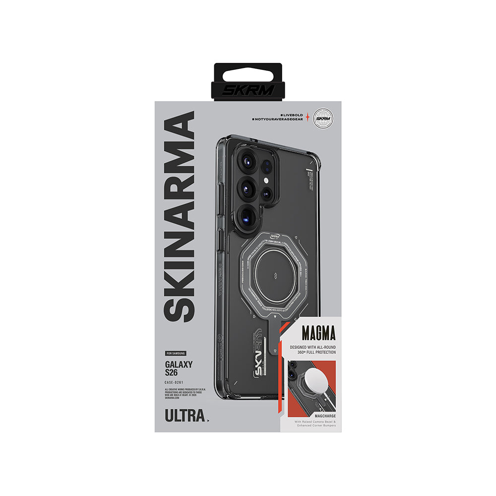 Galaxy S26 Ultra Uyumlu Kılıf Skinarma M-safe Şarj Özellikli Airbag Tasarımlı Magma Kapak
