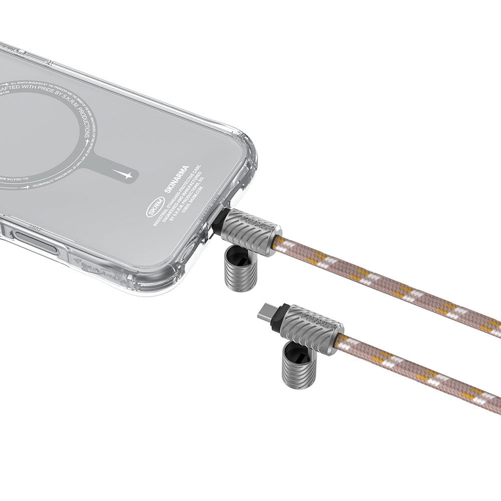 Skinarma DynoVE Serisi Type-C to Type-C Askı İpi Tasarımlı Şarj ve Data Kablosu 48V / 5A / 240W Şarj Gücü- 480Mbps Data Aktarım
