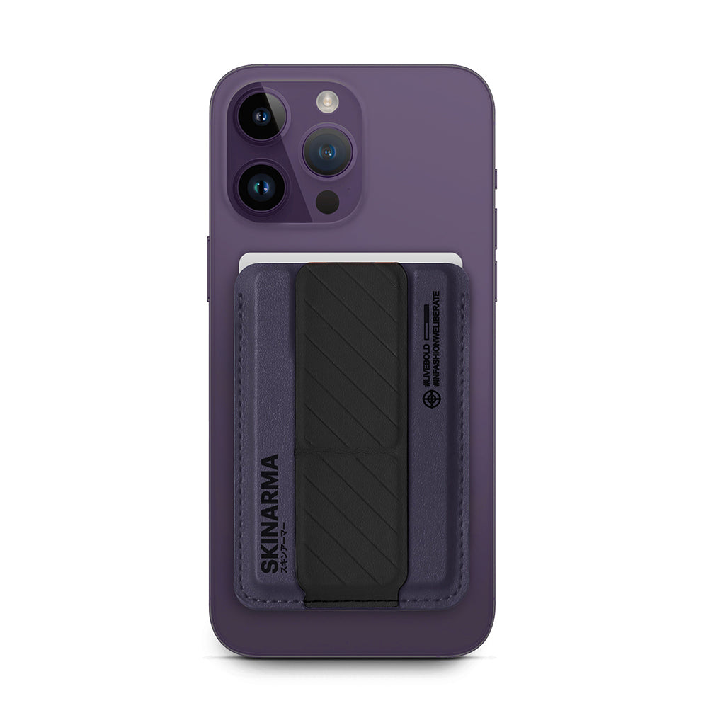 SkinArma Kado Magnetik Standlı Manyetik Tutucu Özellikli Kartlık Kredi Kartı Kimlik Sürücü Belgesi Cüzdanı