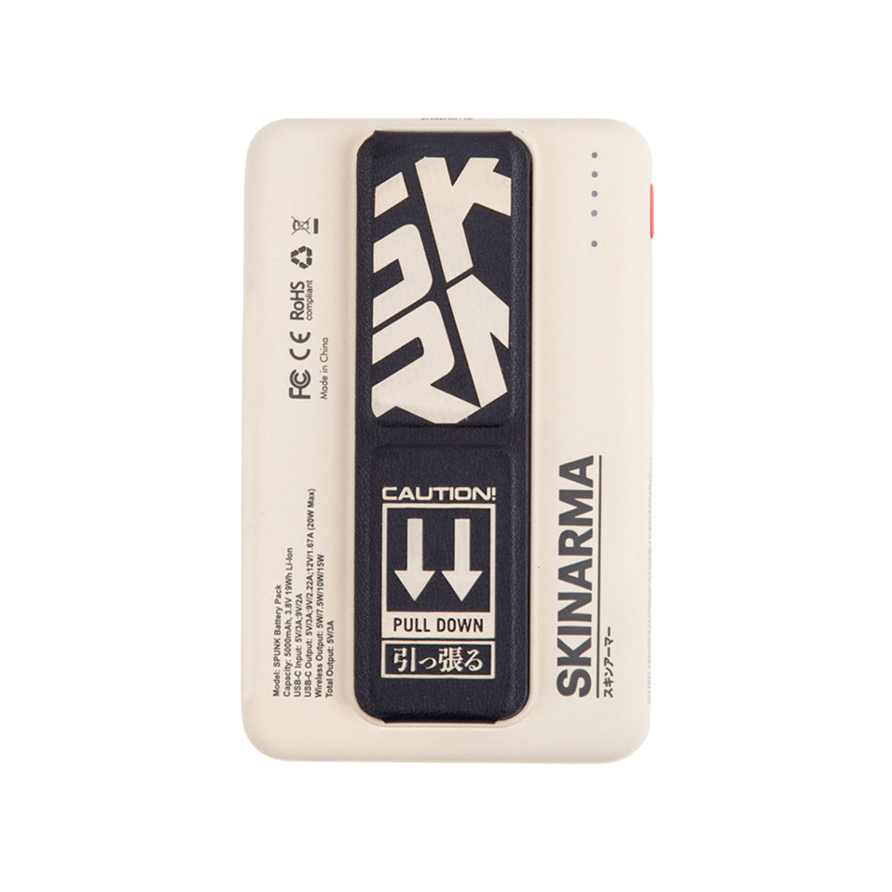 SkinArma Spunk Taşınabilir Kablosuz Mag-Şarj ve PD Hızlı Şarj Özellikli Powerbank Kablosuz 15W PD 20W 5000mAh