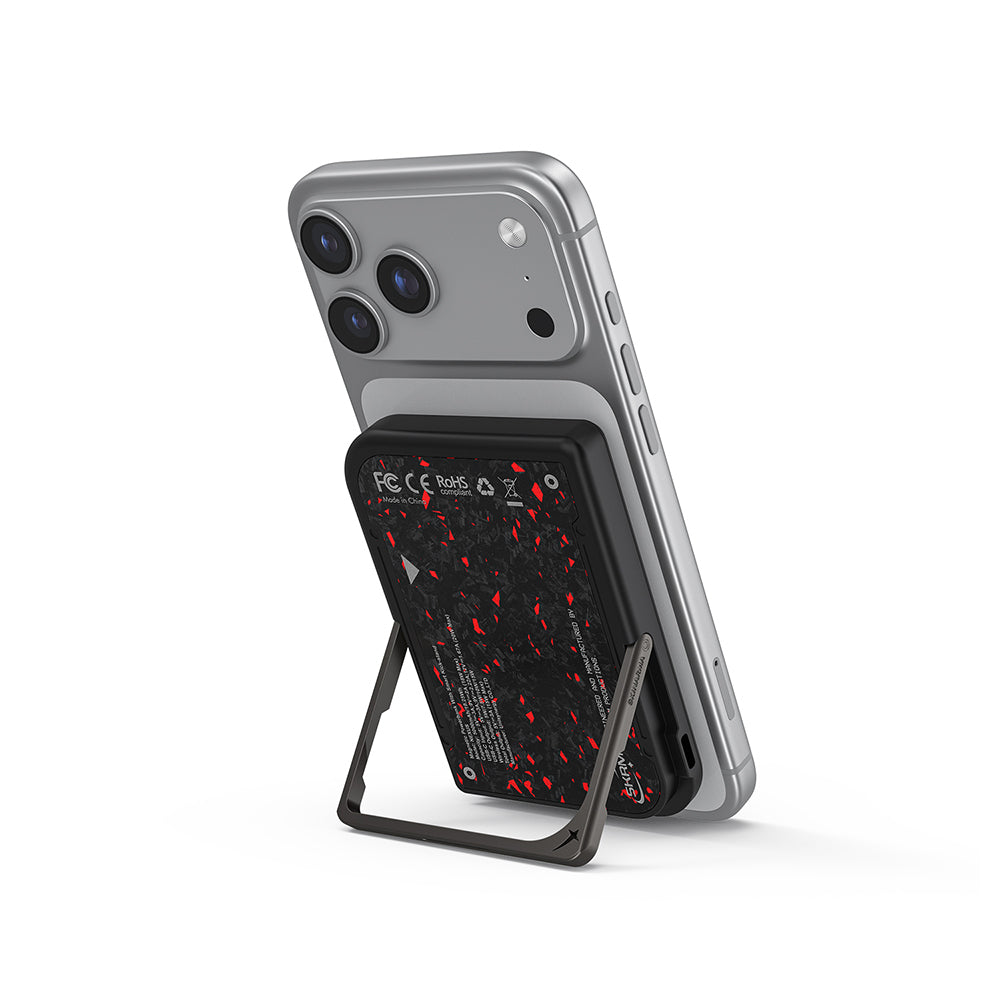 Skinarma Vektor Mag-Şarj Uyumlu Kablosuz ve PD Hızlı Şarj Özellikli Metal Standlı Taşınabilir Powerbank 15W 5000mAh