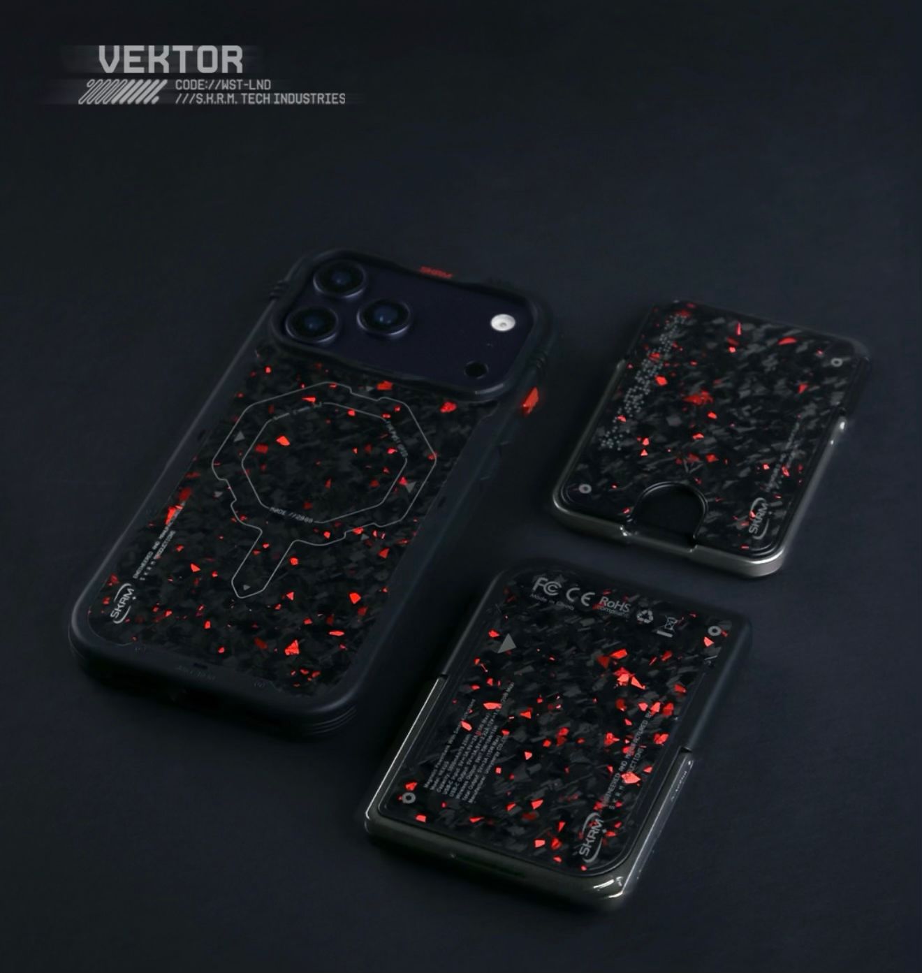 Skinarma Vektor 3 Parça Kutulu Özel Set - Mag-Şarj 17 Pro Max Uyumlu Kılıf - Mag-Şarj Uyumlu 5000Mah Powerbank - Mag-Şarj Uyumlu Kartlık - Kutulu Özel Set