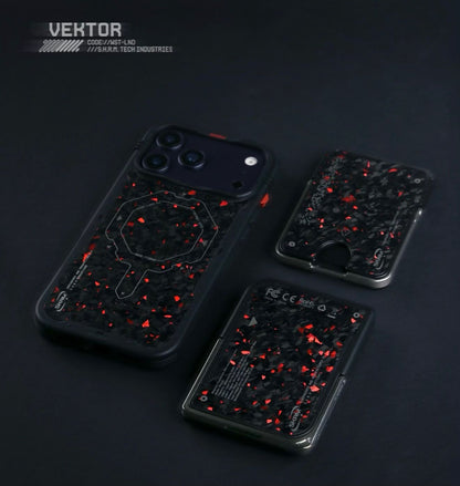 Skinarma Vektor 3 Parça Kutulu Özel Set - Mag-Şarj 17 Pro Max Uyumlu Kılıf - Mag-Şarj Uyumlu 5000Mah Powerbank - Mag-Şarj Uyumlu Kartlık - Kutulu Özel Set