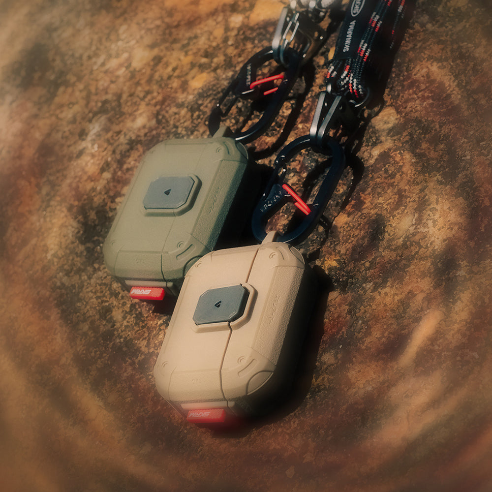 Airpods Pro 3. Nesil Uyumlu Kılıf Airbagli Yivli Köşe Kilit Tasarımlı 360 Derece Koruma Skinarma Mecha LE Kılıf