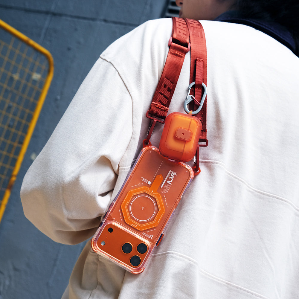 Airpods Pro 3. Nesil Uyumlu Kılıf Airbagli Yivli Köşe Kilit Tasarımlı 360 Derece Koruma Skinarma Mecha LE Kılıf