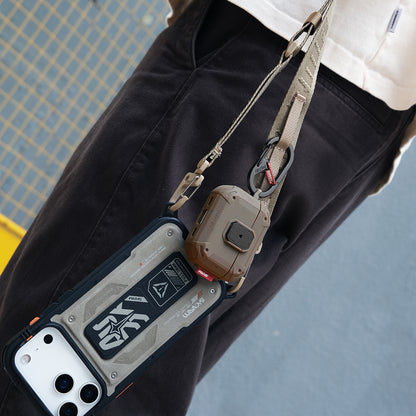 Airpods Pro 3. Nesil Uyumlu Kılıf Airbagli Yivli Köşe Kilit Tasarımlı 360 Derece Koruma Skinarma Mecha LE Kılıf