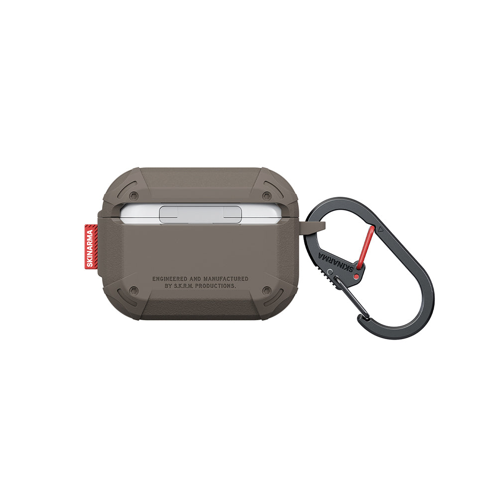 Airpods Pro 3. Nesil Uyumlu Kılıf Airbagli Yivli Köşe Kilit Tasarımlı 360 Derece Koruma Skinarma Mecha LE Kılıf