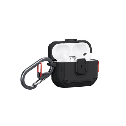 Airpods Pro 3. Nesil Uyumlu Kılıf Airbagli Yivli Köşe Kilit Tasarımlı 360 Derece Koruma Skinarma Mecha LE Kılıf