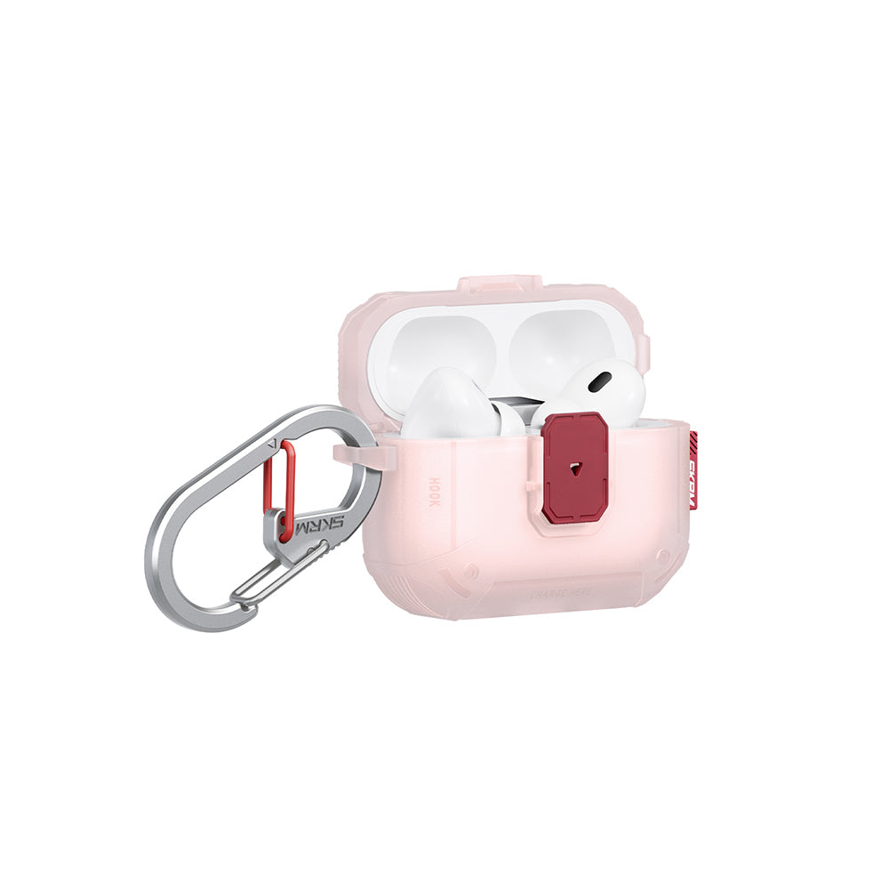 Airpods Pro 3. Nesil Uyumlu Kılıf Airbagli Yivli Köşe Kilit Tasarımlı 360 Derece Koruma Skinarma Mecha LE Kılıf