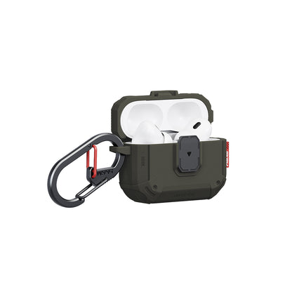 Airpods Pro 3. Nesil Uyumlu Kılıf Airbagli Yivli Köşe Kilit Tasarımlı 360 Derece Koruma Skinarma Mecha LE Kılıf